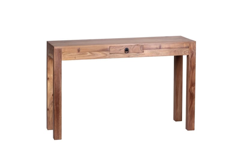 Konsolbord Wohnling massivt trä, 1 låda, lantlig stil Akacia - Akacia - Möbler - Vardagsrum - Soffbord & vardagsrumsbord - Avlastningsbord & konsolbord
