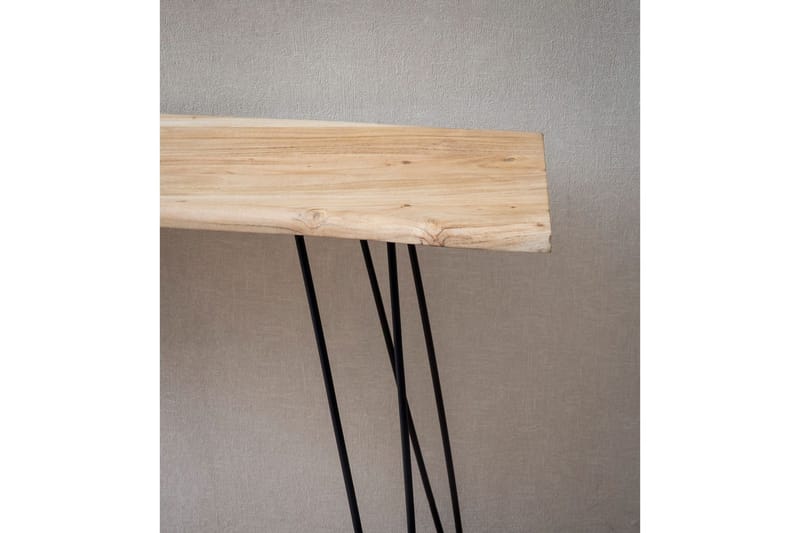 Konsolbord Wohnling Massivt trä stiftben träkant 150 cm - Möbler - Vardagsrum - Soffbord & vardagsrumsbord - Avlastningsbord & konsolbord