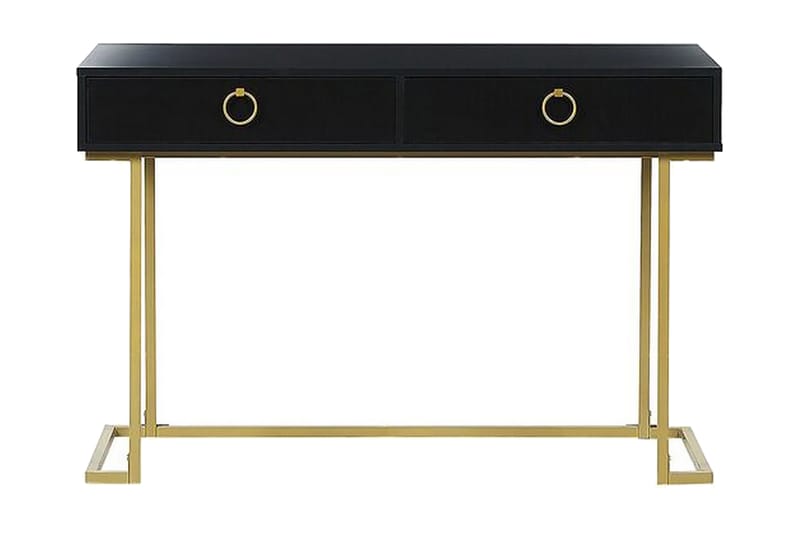 Konsolbord/skrivbord svart/guld WESTPORT - Svart - Bord - Avlastningsbord & konsolbord - Hallbord