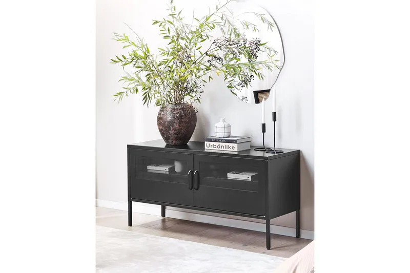 Kontorsskåp Morley Svart - Svart - Möbler - Vardagsrum - Soffbord & vardagsrumsbord - Brickbord