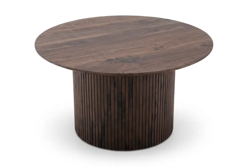 Kopparbo Soffbord Rund 85 cm med tunn bordsskiva - Valnöt - Möbler - Vardagsrum - Soffbord & vardagsrumsbord - Soffbord