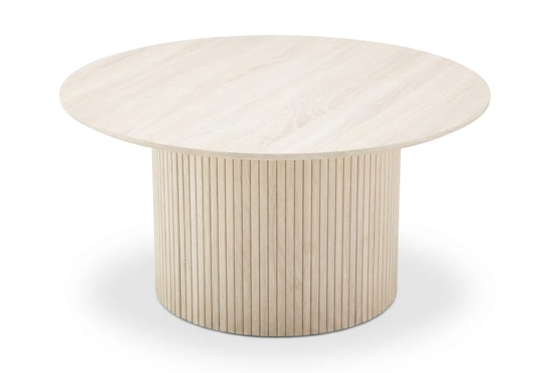 Kopparbo Soffbord Rund 85 cm med tunn bordsskiva - Vitlaserad ek - Möbler - Vardagsrum - Soffbord & vardagsrumsbord - Soffbord