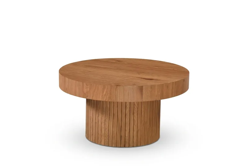 Kopparbo Soffbord Rund 85 cm tjock bordsskiva - Ek - Möbler - Vardagsrum - Soffbord & vardagsrumsbord - Soffbord