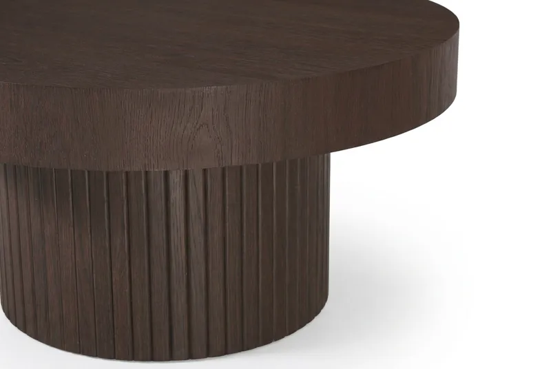 Kopparbo Soffbord Rund 85 cm tjock bordsskiva - Rökt ek - Möbler - Vardagsrum - Soffbord & vardagsrumsbord - Soffbord