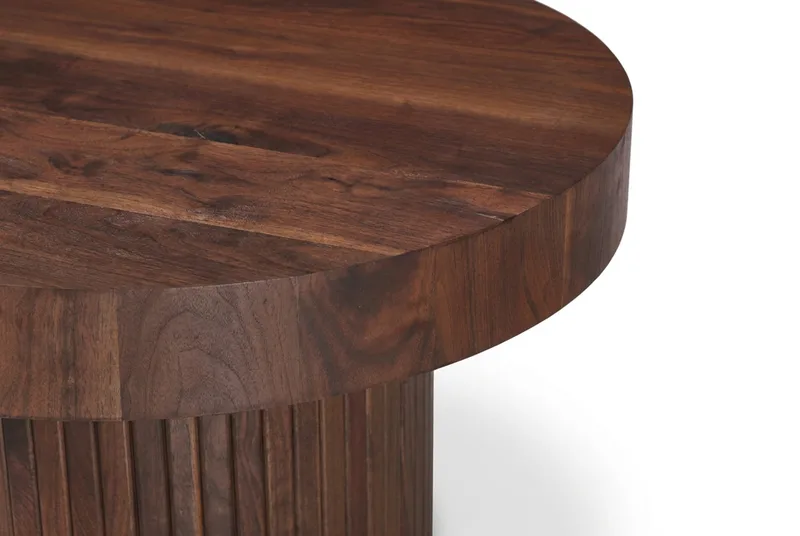 Kopparbo Soffbord Rund 85 cm tjock bordsskiva - Valnöt - Möbler - Vardagsrum - Soffbord & vardagsrumsbord - Soffbord