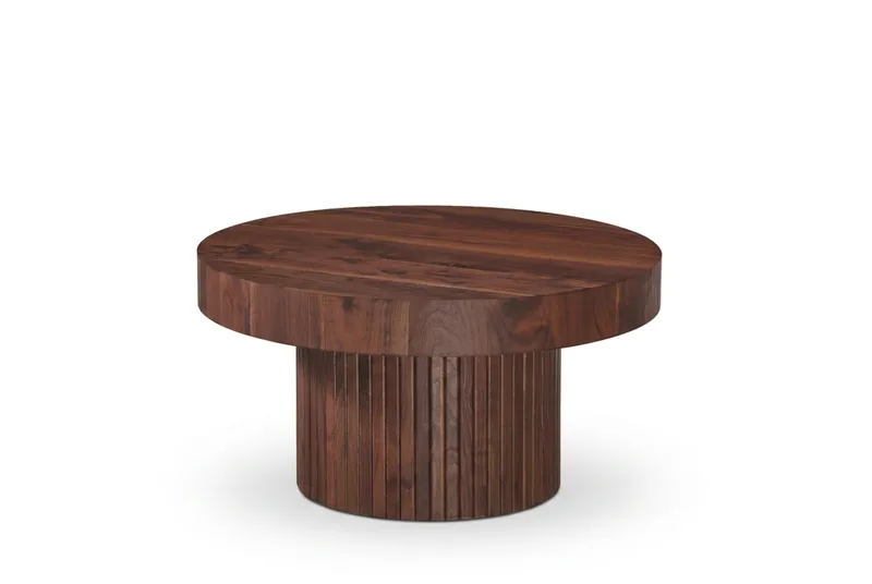 Kopparbo Soffbord Rund 85 cm tjock bordsskiva - Valnöt - Möbler - Vardagsrum - Soffbord & vardagsrumsbord - Soffbord