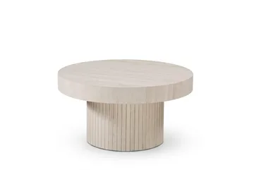 Kopparbo Soffbord Rund 85 cm tjock bordsskiva - Vitlaserad - Möbler - Vardagsrum - Soffbord & vardagsrumsbord - Soffbord