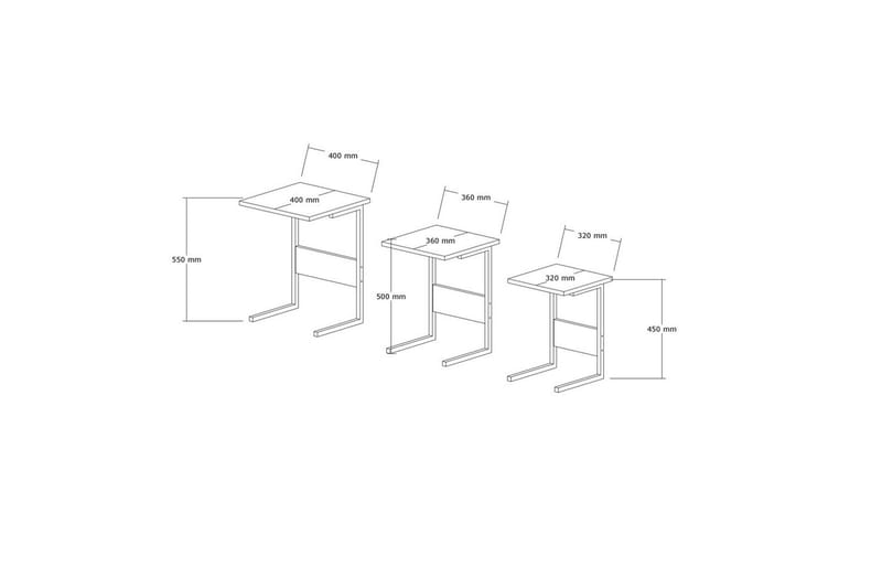 Korra Satsbord 40 cm - Svart - Möbler - Vardagsrum - Soffbord & vardagsrumsbord - Satsbord