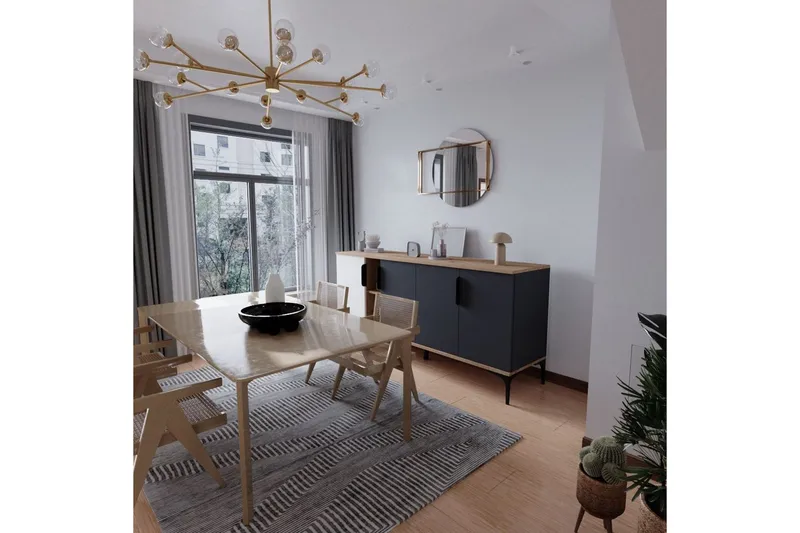 Kunar Konsollbord 180 cm - Vit/Antracit - Möbler - Vardagsrum - Soffbord & vardagsrumsbord - Avlastningsbord & konsolbord