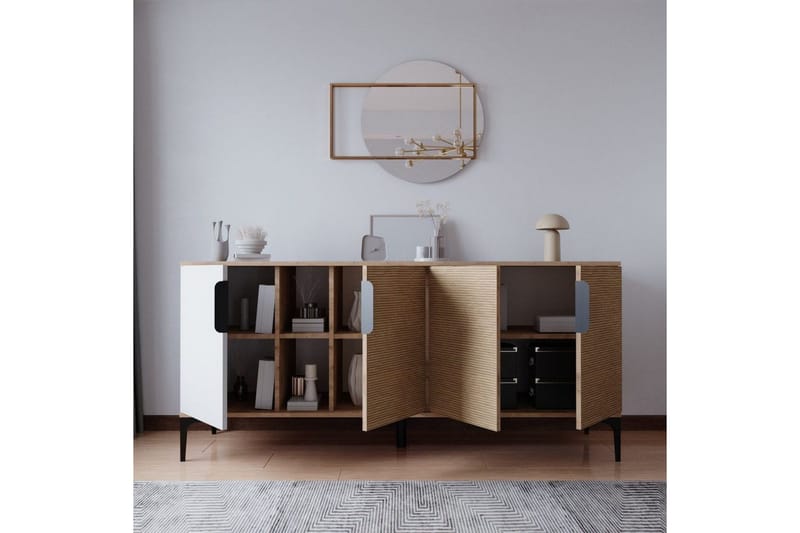 Kunar Konsollbord 180 cm - Vit/Natur - Möbler - Vardagsrum - Soffbord & vardagsrumsbord - Avlastningsbord & konsolbord