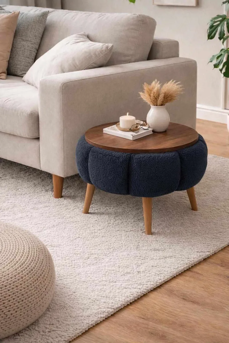 Kundu Sidobord Rund 45 cm Bubblig - Möbler - Vardagsrum - Soffbord & vardagsrumsbord - Brickbord