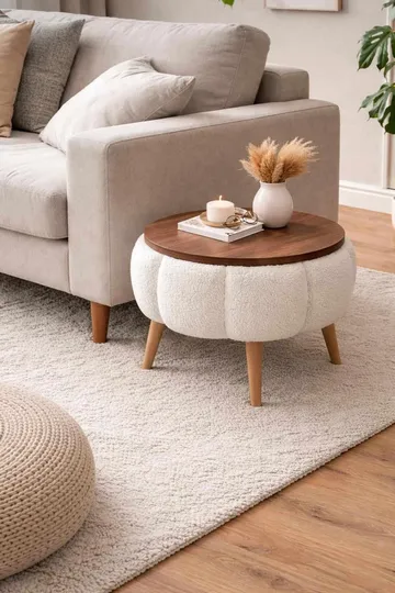 Kundu Sidobord Rund 45 cm Bubblig - Möbler - Vardagsrum - Soffbord & vardagsrumsbord - Brickbord