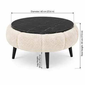 Kundu Soffbord Rund 60 cm Bubblig - Möbler - Vardagsrum - Soffbord & vardagsrumsbord - Soffbord