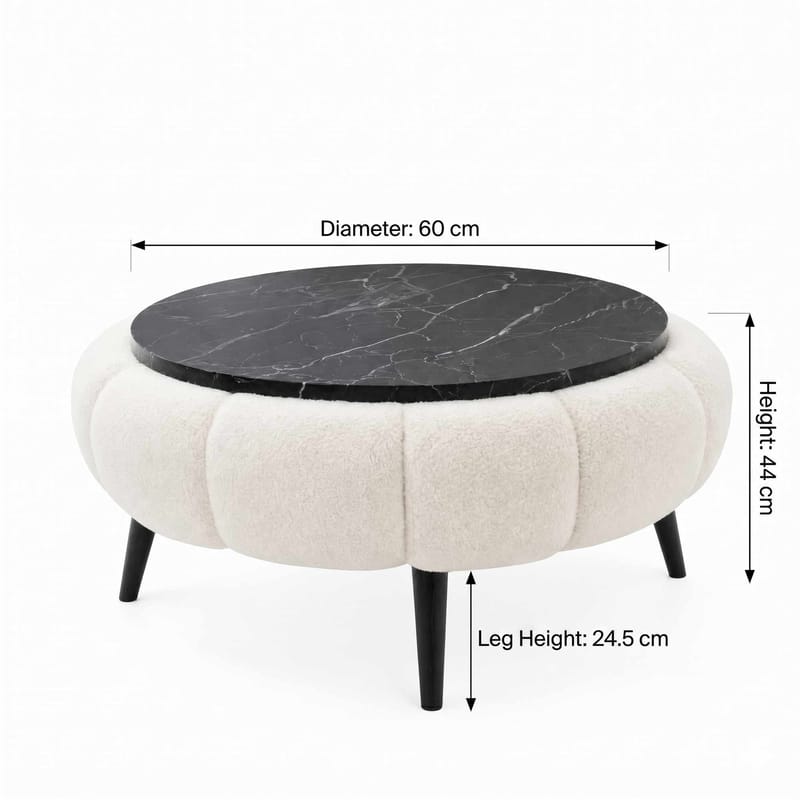 Kundu Soffbord Rund 60 cm Bubblig - Möbler - Vardagsrum - Soffbord & vardagsrumsbord - Soffbord