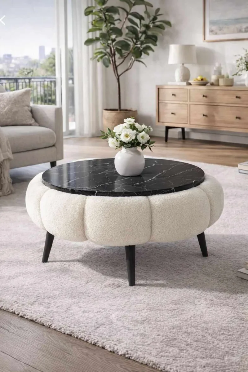 Kundu Soffbord Rund 60 cm Bubblig - Möbler - Vardagsrum - Soffbord & vardagsrumsbord - Soffbord