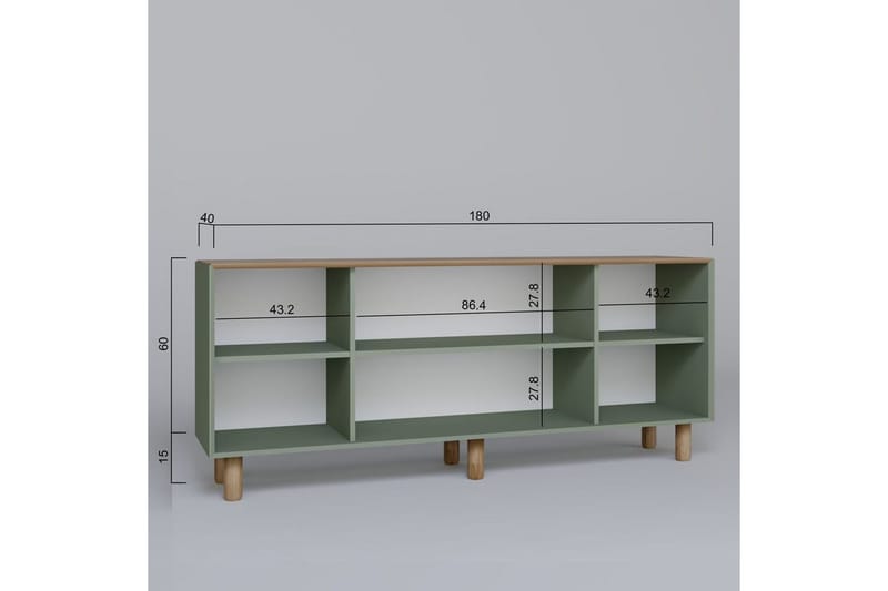 Kuniyoshi Konsollbord 180 cm - Grön - Möbler - Vardagsrum - Soffbord & vardagsrumsbord - Avlastningsbord & konsolbord