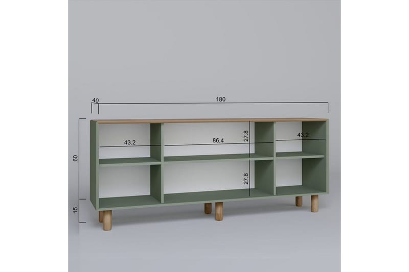 Kuniyoshi Konsollbord 180 cm - Grön - Möbler - Vardagsrum - Soffbord & vardagsrumsbord - Avlastningsbord & konsolbord