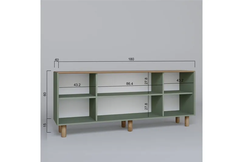 Kuniyoshi Konsollbord 180 cm - Grön - Möbler - Vardagsrum - Soffbord & vardagsrumsbord - Avlastningsbord & konsolbord