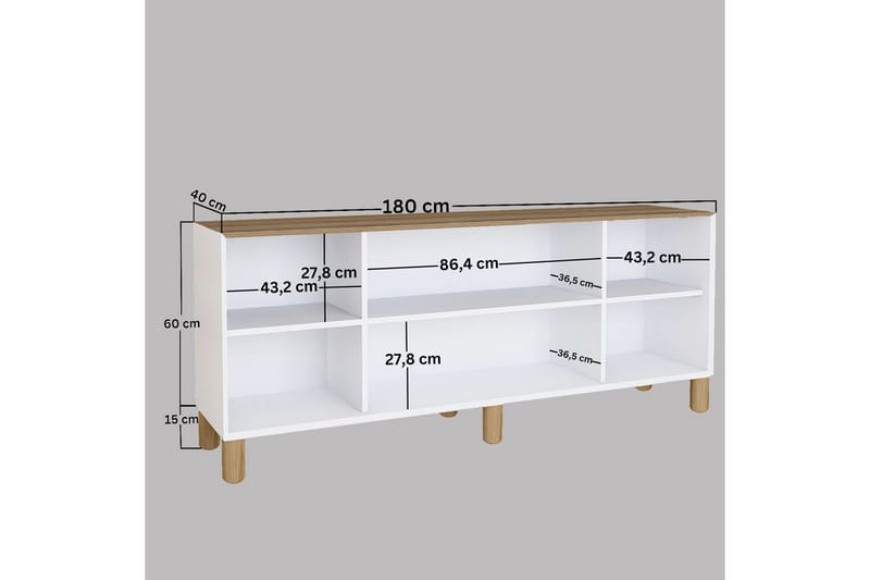 Kuniyoshi Konsollbord 180 cm - Valnöt - Möbler - Vardagsrum - Soffbord & vardagsrumsbord - Avlastningsbord & konsolbord