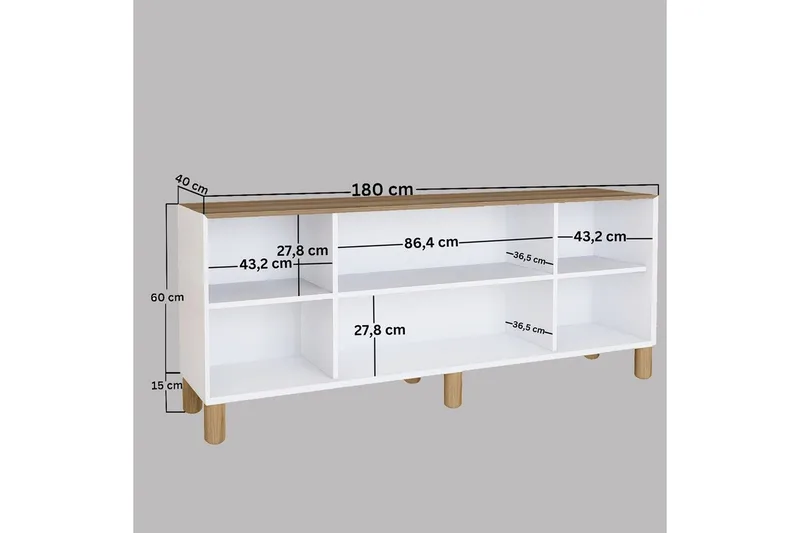 Kuniyoshi Konsollbord 180 cm - Valnöt - Möbler - Vardagsrum - Soffbord & vardagsrumsbord - Avlastningsbord & konsolbord
