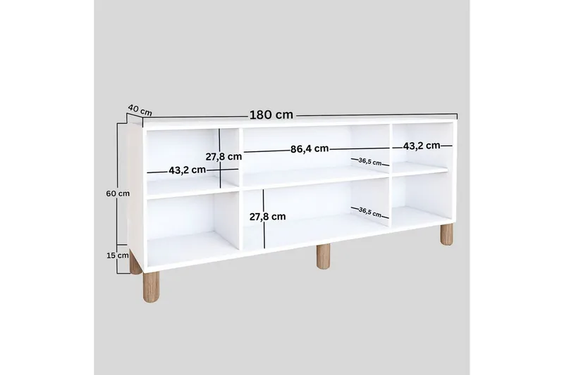 Kuniyoshi Konsollbord 180 cm - Vit - Möbler - Vardagsrum - Soffbord & vardagsrumsbord - Avlastningsbord & konsolbord