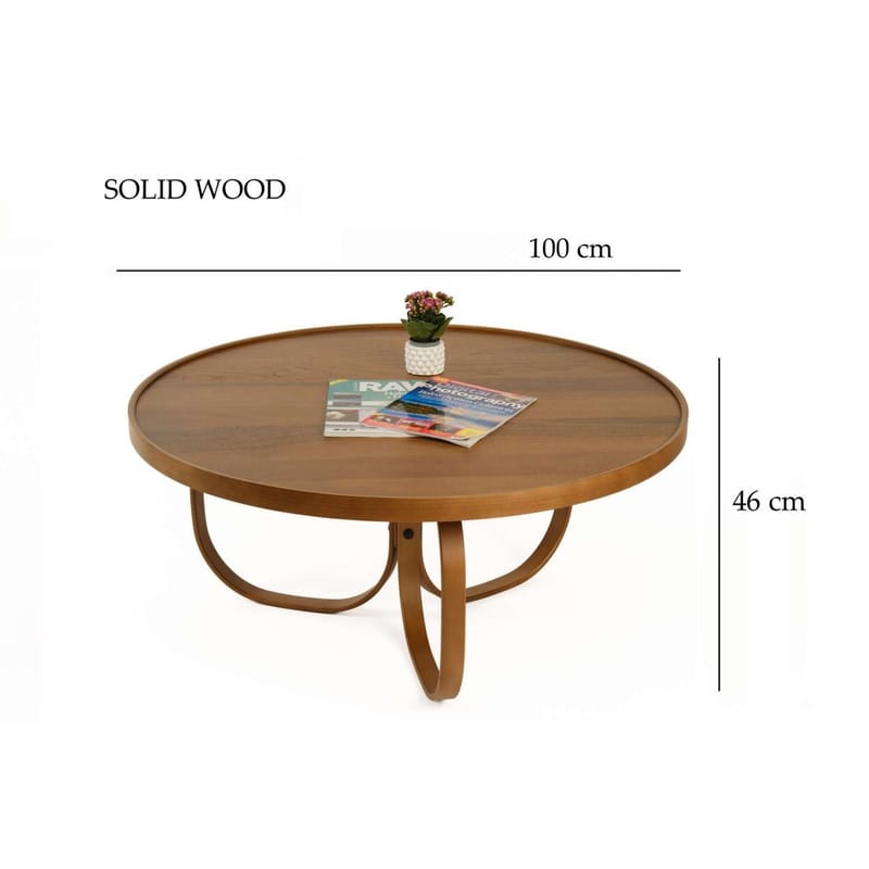 Kunti Soffbord 100 cm - Mörkbrun - Möbler - Vardagsrum - Soffbord & vardagsrumsbord - Soffbord