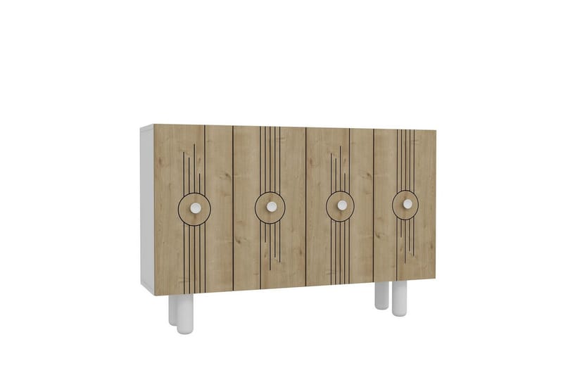 Kyrosen Konsollbord 120 cm - Vit/Ek - Möbler - Vardagsrum - Soffbord & vardagsrumsbord - Avlastningsbord & konsolbord