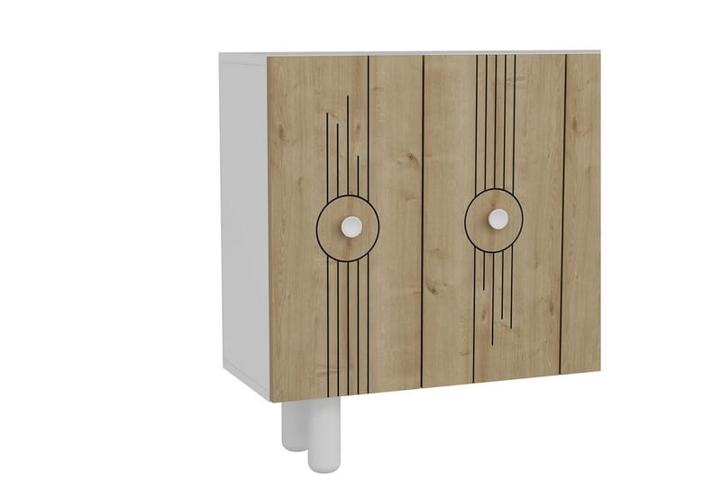 Kyrosen Konsollbord 120 cm - Vit/Ek - Möbler - Vardagsrum - Soffbord & vardagsrumsbord - Avlastningsbord & konsolbord