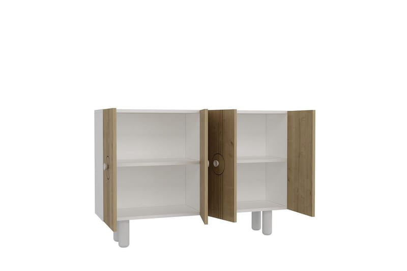 Kyrosen Konsollbord 120 cm - Vit/Ek - Möbler - Vardagsrum - Soffbord & vardagsrumsbord - Avlastningsbord & konsolbord