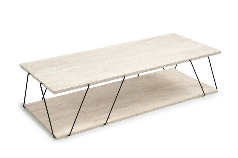 Labranda Soffbord 120 cm - Svart/Marmor - Möbler - Vardagsrum - Soffbord & vardagsrumsbord - Marmorbord