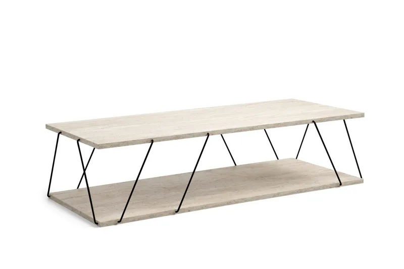 Labranda Soffbord 120 cm - Svart/Marmor - Möbler - Vardagsrum - Soffbord & vardagsrumsbord - Marmorbord