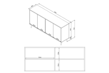 Lacus Konsollbord 150 cm - Vit - Möbler - Vardagsrum - Soffbord & vardagsrumsbord - Avlastningsbord & konsolbord