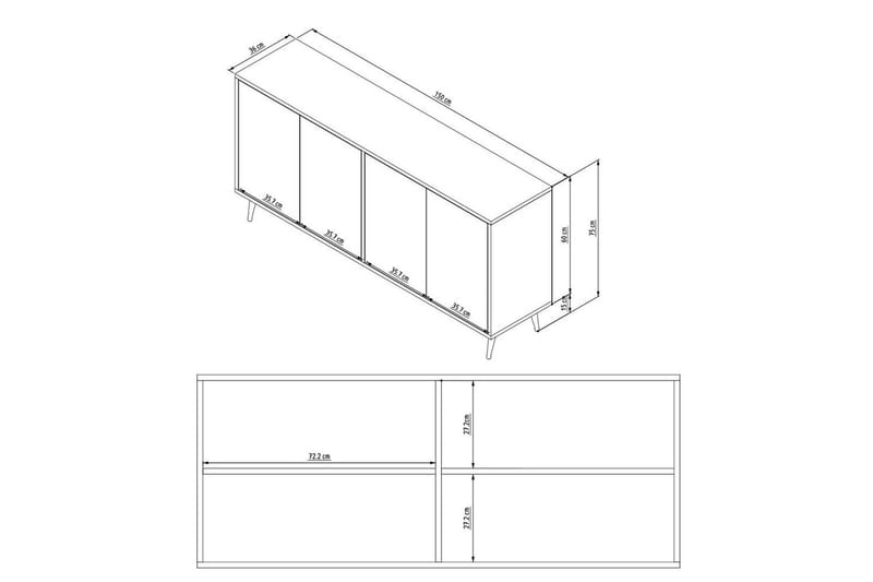 Lacus Konsollbord 150 cm - Vit - Möbler - Vardagsrum - Soffbord & vardagsrumsbord - Avlastningsbord & konsolbord