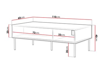 Laholm Soffbord 110 cm - Svart - Möbler - Vardagsrum - Soffbord & vardagsrumsbord - Soffbord
