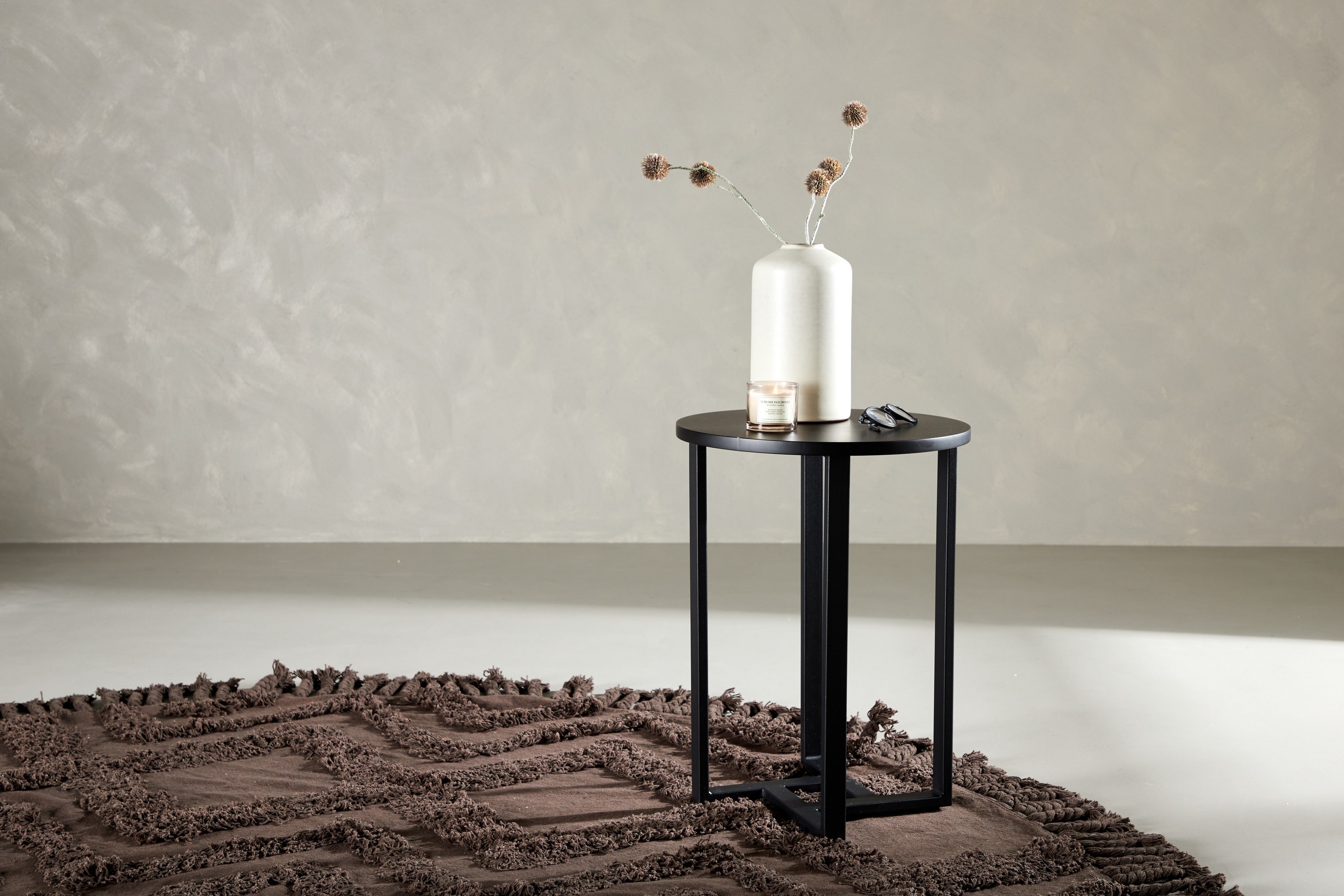 lawton soffbord 55 cm runt - svart