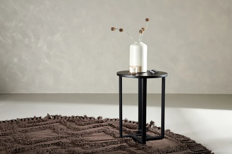 Lawton Soffbord 55 cm Runt, Svart