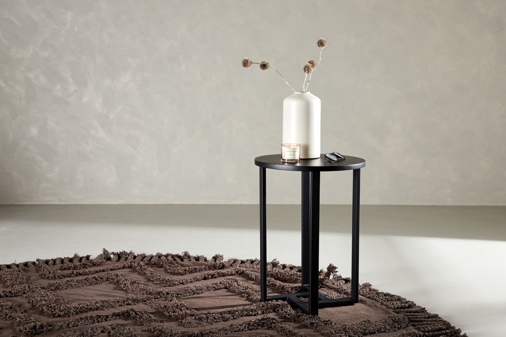 Lawton Soffbord 55 cm Runt - Svart