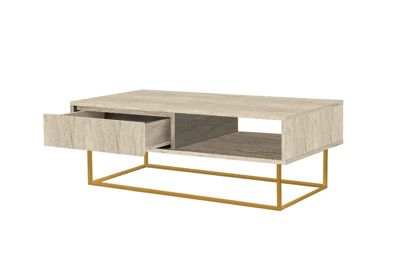 Laxus Soffbord 120 cm - Beige - Möbler - Vardagsrum - Soffbord & vardagsrumsbord - Soffbord