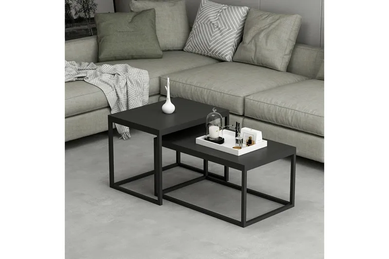 Leka Satsbord - Svart - Möbler - Vardagsrum - Soffbord & vardagsrumsbord - Satsbord