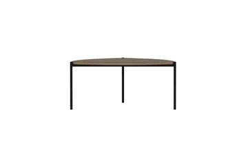 Lenny Ovalt Soffbord Valnöt 90 cm i Trä med Triangulär Bordsskiva - Brun - Möbler - Vardagsrum - Soffbord & vardagsrumsbord - Soffbord
