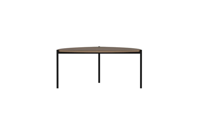 Lenny Ovalt Soffbord Valnöt 90 cm i Trä med Triangulär Bordsskiva - Brun - Möbler - Vardagsrum - Soffbord & vardagsrumsbord - Soffbord
