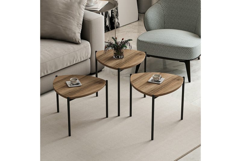 Lenny Satsbord - Valnöt - Möbler - Vardagsrum - Soffbord & vardagsrumsbord - Satsbord