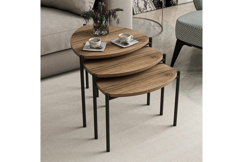 Lenny Satsbord - Valnöt - Möbler - Vardagsrum - Soffbord & vardagsrumsbord - Satsbord