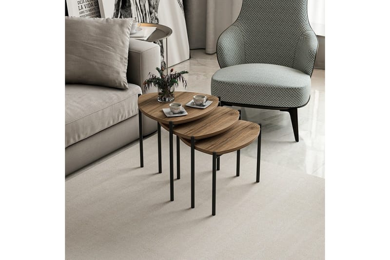 Lenny Satsbord - Valnöt - Möbler - Vardagsrum - Soffbord & vardagsrumsbord - Satsbord