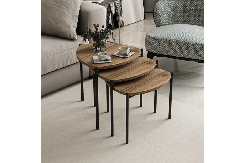 Lenny Satsbord - Valnöt - Möbler - Vardagsrum - Soffbord & vardagsrumsbord - Satsbord
