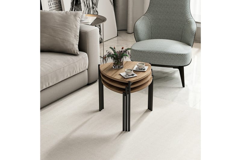 Lenny Satsbord - Valnöt - Möbler - Vardagsrum - Soffbord & vardagsrumsbord - Satsbord