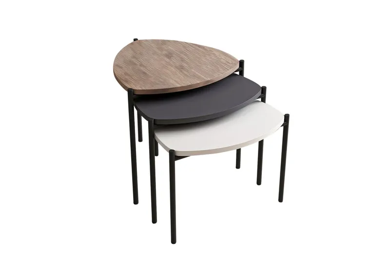 Lenny Satsbord, Vit/Antracit/Valnöt