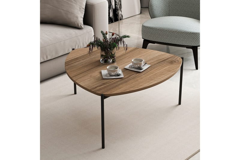 Lenny Soffbord 90 cm - Valnöt - Möbler - Vardagsrum - Soffbord & vardagsrumsbord - Soffbord