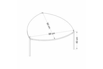 Lenny Soffbord 90 cm - Valnöt - Möbler - Vardagsrum - Soffbord & vardagsrumsbord - Soffbord