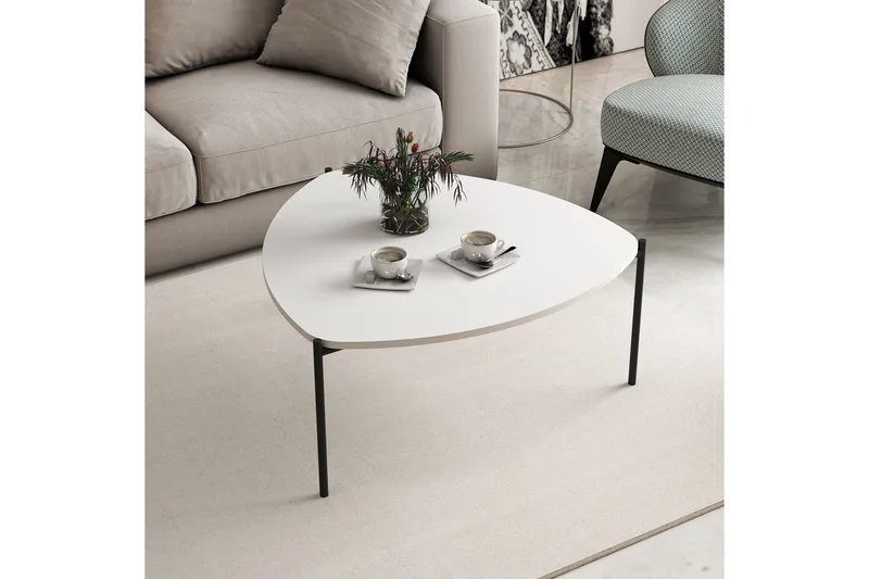 Lenny Soffbord 90 cm - Vit - Möbler - Vardagsrum - Soffbord & vardagsrumsbord - Soffbord